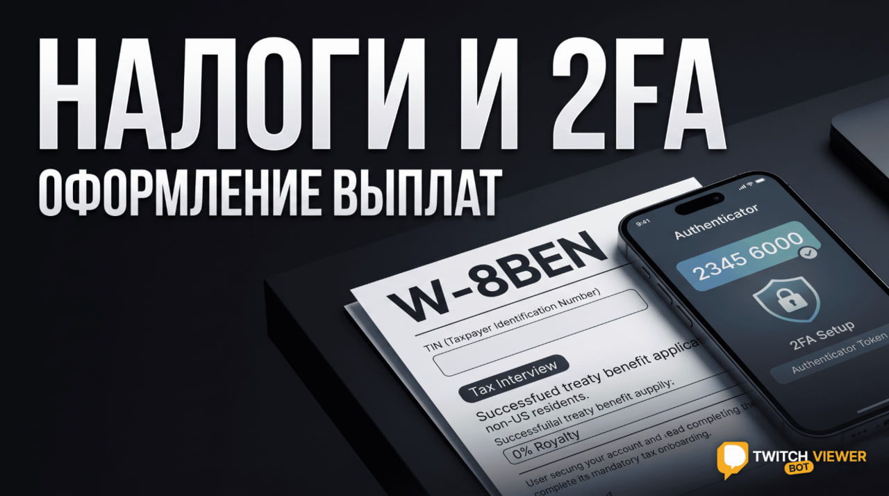Налоги и 2FA оформление выплат 